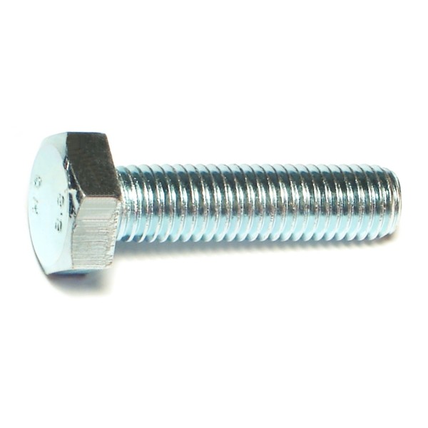 Midwest Fastener Class 8.8, M10-1.50 Hex Head Cap Screw, Zinc Plated Steel, 40 mm L, 25 PK 50464